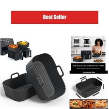 PINTAUR Moule Silicone Air Fryer 2 Paquets Ninja Dual Zone COSORI 7.6L 8L 9.5L