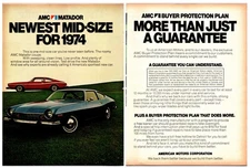 Vintage 1974 AMC Mid-Size Cars Advertisement Original 2 Page Print Ad (16 x 11)