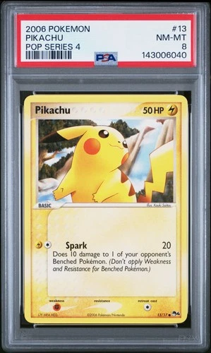2006 POKEMON POP SERIES 4 #13 PIKACHU PSA 8