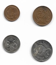 Australia 1, 2, 5, 10 Cent Coins