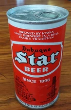 Vintage Beer Can Dubuque Star Beer Iowa’s Only Brewery Pull Top Empty
