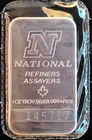 National Mint Refiners Assayers Canada Serial Number-0.999 Silver 1 Oz Art Bar