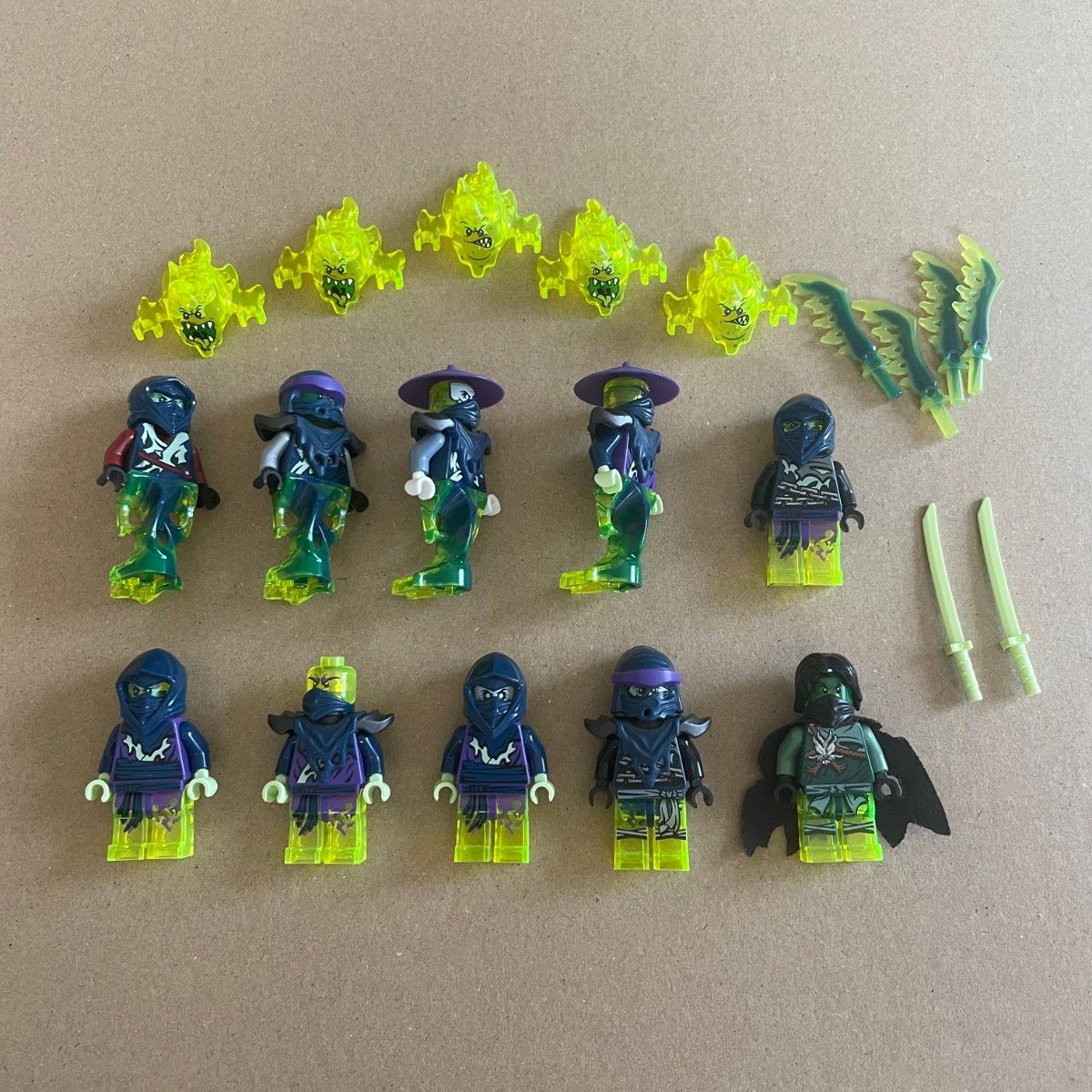 LEGO Ninjago Minifigure Morro Ghost Ninja Green Face Armor