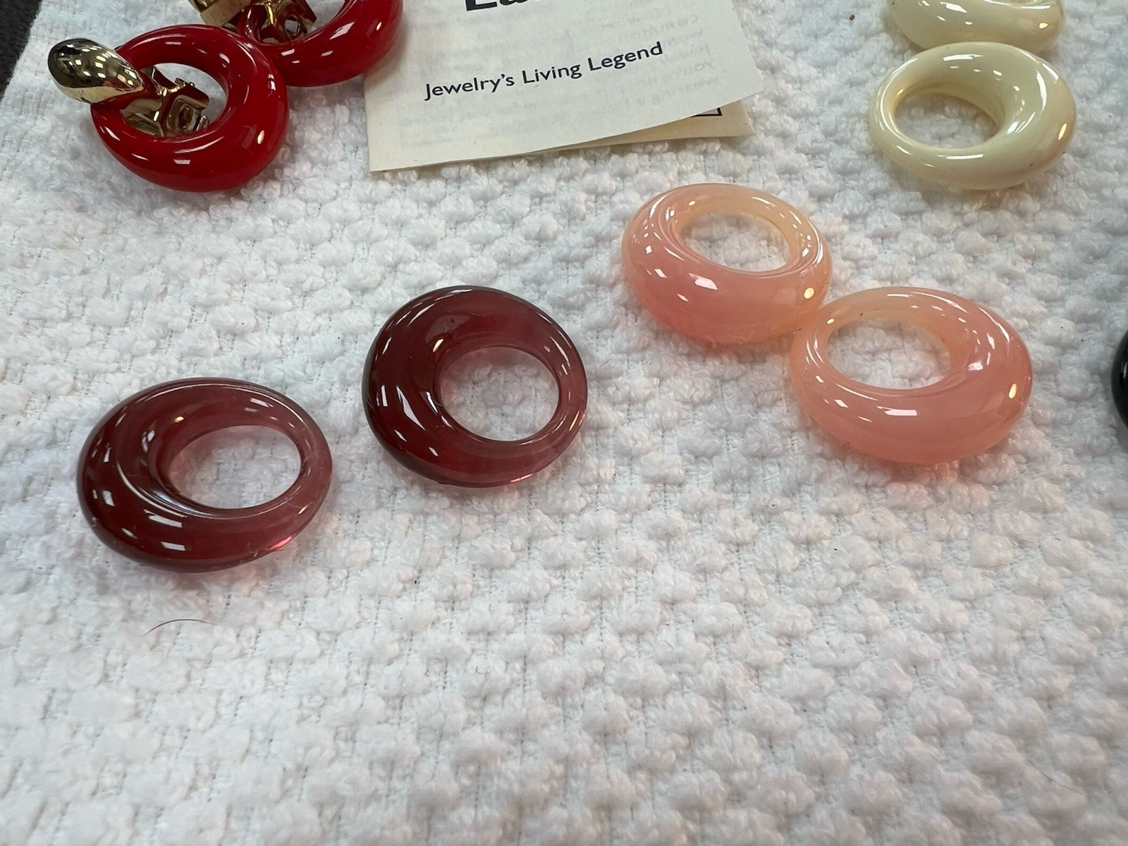 Kenneth Jay Lane 1970s Clip-on Earrings w Interch… - image 7