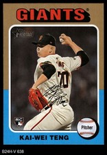 2024 Topps Heritage #638 Kai-Wei Teng Giants RC 8 - NM/MT