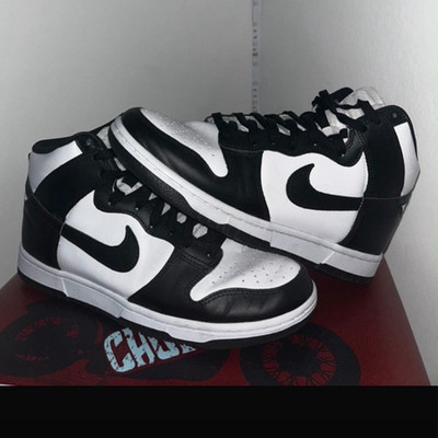 Nike Dunk High Panda Sneaker High Top Leder schwarz/weiß EU 41 DD1399-105