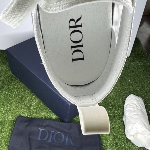 DIOR B23 League Low Top White Oblique Canvas Sneakers Shoes Mens Size 9 - Picture 7 of 11