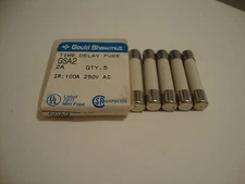 LOT OF 5 GOULD SHAWMUT GSA2 2A 250V BEL 125V FUSEs 