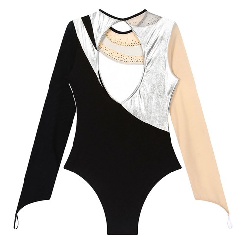 Body ginnastica ragazza/donna manica lunga body danza unitard biketard - Foto 16 di 102