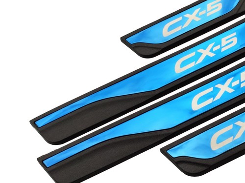 For Mazda CX5 2022 Car Accessories Blue Door Sill Trim Scuff Plate Protector - Picture 5 of 17
