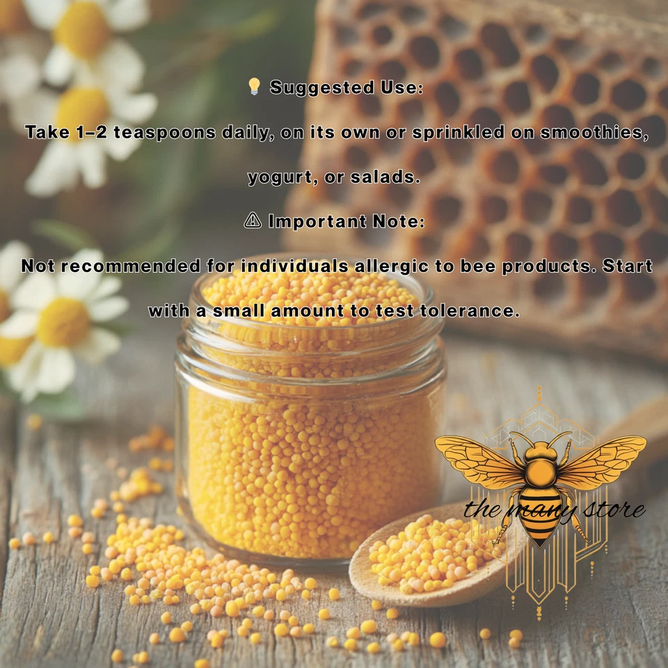 polen de flores 100% natural suplemento alimenticio FLOR POLEN ABEJA CRUDA 150g Foto 3 de 4