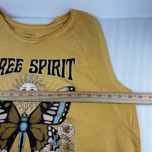Women’s XL Cleo & Wolf Yellow Free Spirit Sleeveless Tank Top Peace Love Hippie - Picture 7 of 10