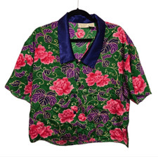VICTORIA'S SECRET Vintage Gold Label Floral Top - Size Medium