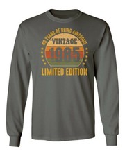 Vintage 1985 40th Birthday Tee - 40 Years Awesome Long Sleeve Tshirt
