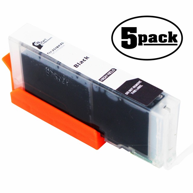 5 Pack Black Ink Cartridge For Canon PIXMA IX6820 MG5420 MX722 MX720 5-pack-black-ink-cartridge-for-canon-pixma-ix6820-mg5420-mx722-mx720