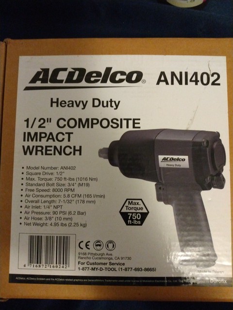 Composite Impact Wrench Pneumatic Tool 