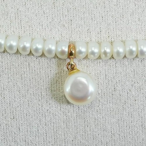 Used MIKIMOTO Pearl Necklace Yellow Gold K18 Baby Pearl No Box for Women - Picture 6 of 9