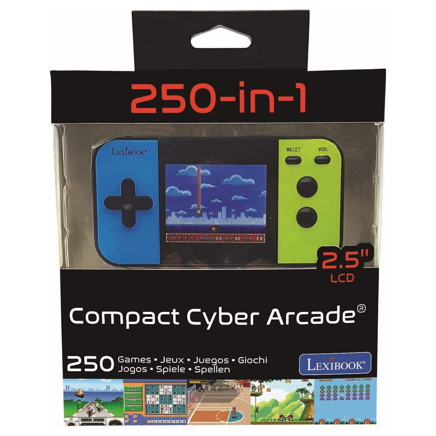 Lexibook JL2377 Handheld Console Compact Cyber Arcade 250 Games 