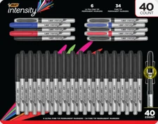 BIC Intensity Permanent Marker, Assorted Colors, 40 ct (Free Shipping)