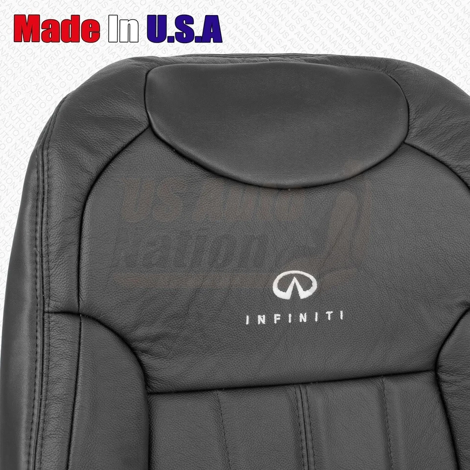 Cubierta de cuero negra para Infiniti FX35 FX37 FX50 2009 2010 2011 parte inferior/parte superior del conductor Foto 2 de 4