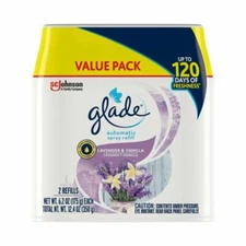 Glade Automatic Air Freshener Spray Refill, Lavender and Vanilla - 6.2oz (2...