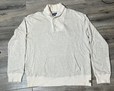 Polo Ralph Lauren Mens XL Shawl Collar Pullover Sweater Sweatshirt Pockets  Patch