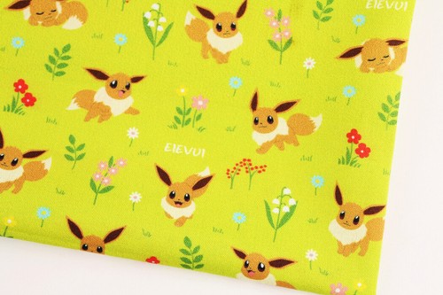 Pocket Monster Pokemon Eevee Eievui Fabric made in Korea by the Half Yard - Picture 17 of 20