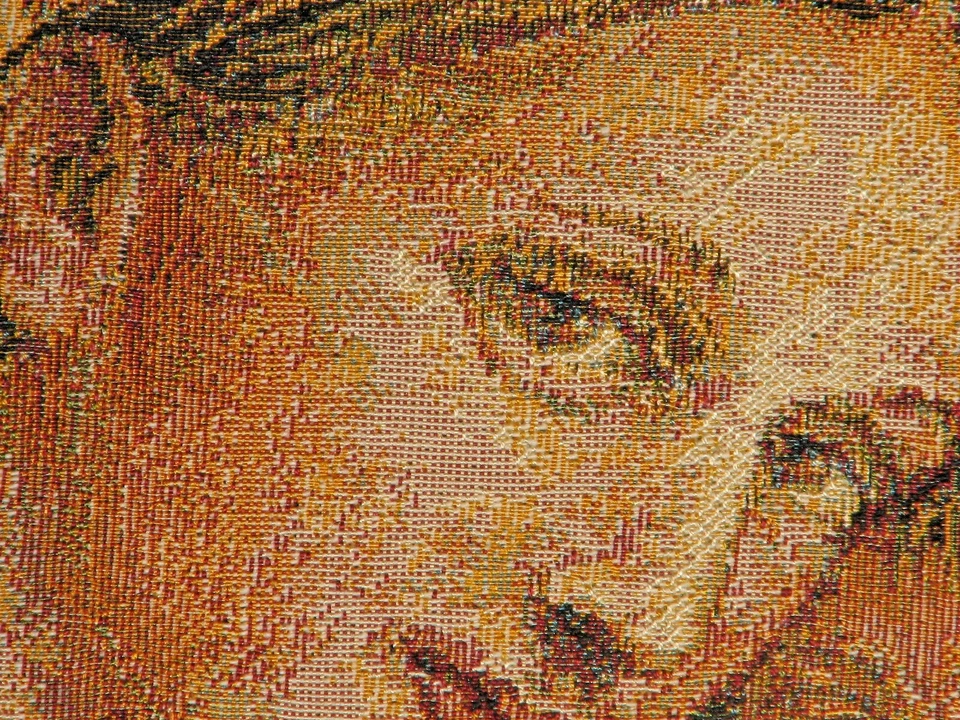 MADONNA DELLA SEGGIOLA 66CM X 61CM BELGIAN TAPESTRY WALL HANGING WITH ROD SLEEVE - Image 4 of 4