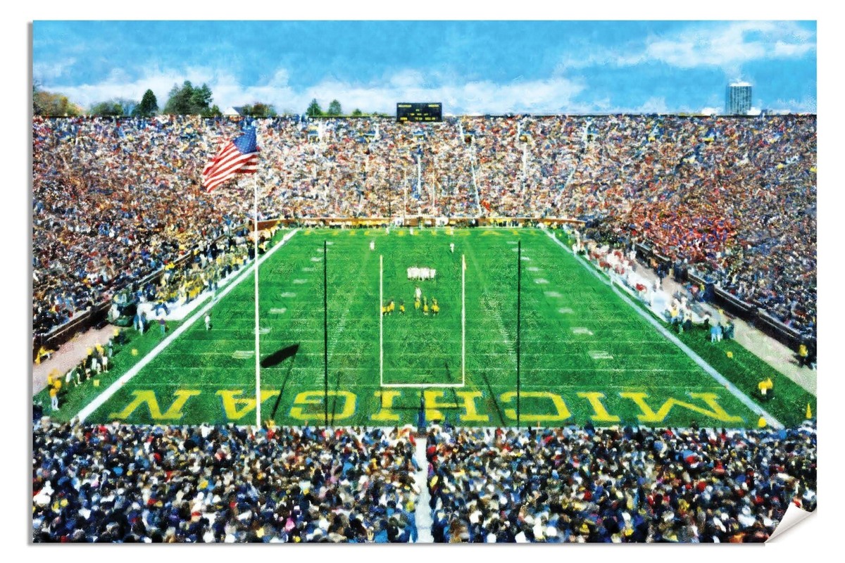 Michigan Stadium The Big House Wolverines NCAA Football 1MC1 Art