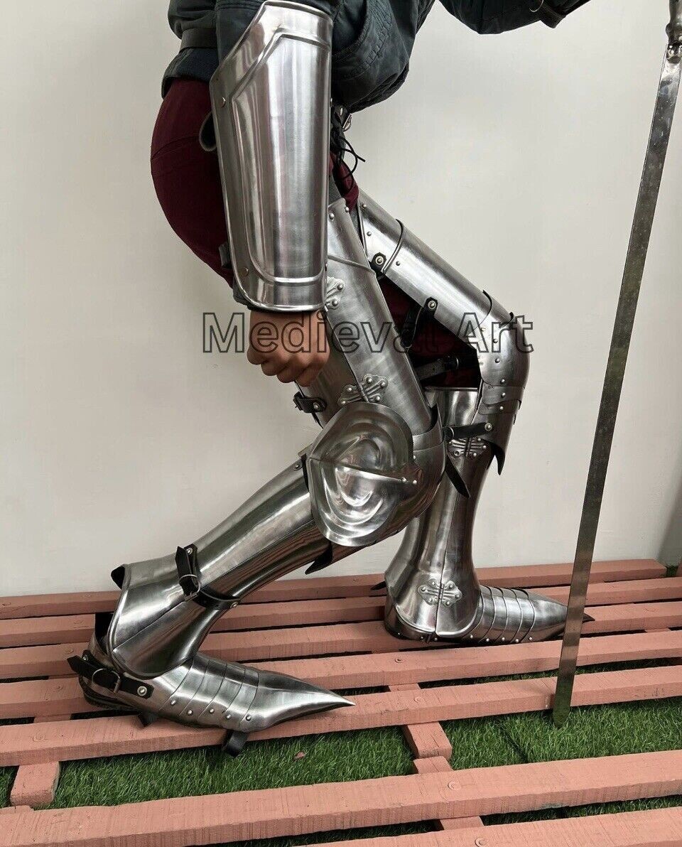 Armatura Medievale Gotica In Acciaio 18GA - Costume Da Combattimento Indossabile Per Adulti - Foto 12