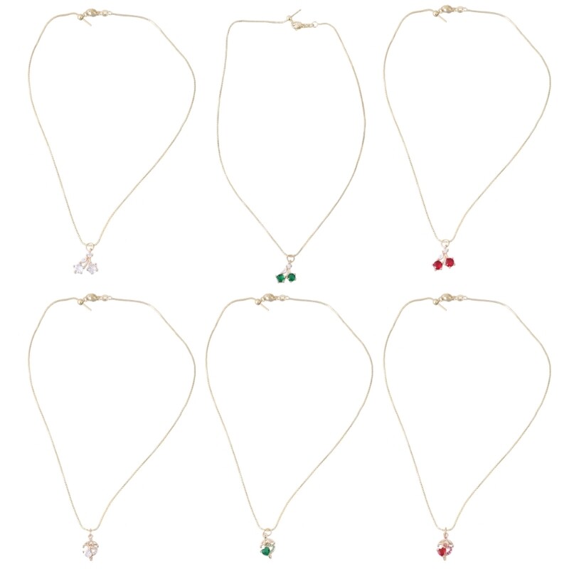 Elegant Cherry & Umbrella Pendant Necklace for Daily Wear and Party Outfits