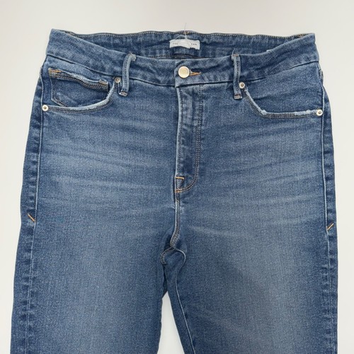 Good American Good Legs Cigarette Jeans Raw Hem Denim GLSPL67T Size 10/30 - Bild 5 von 16