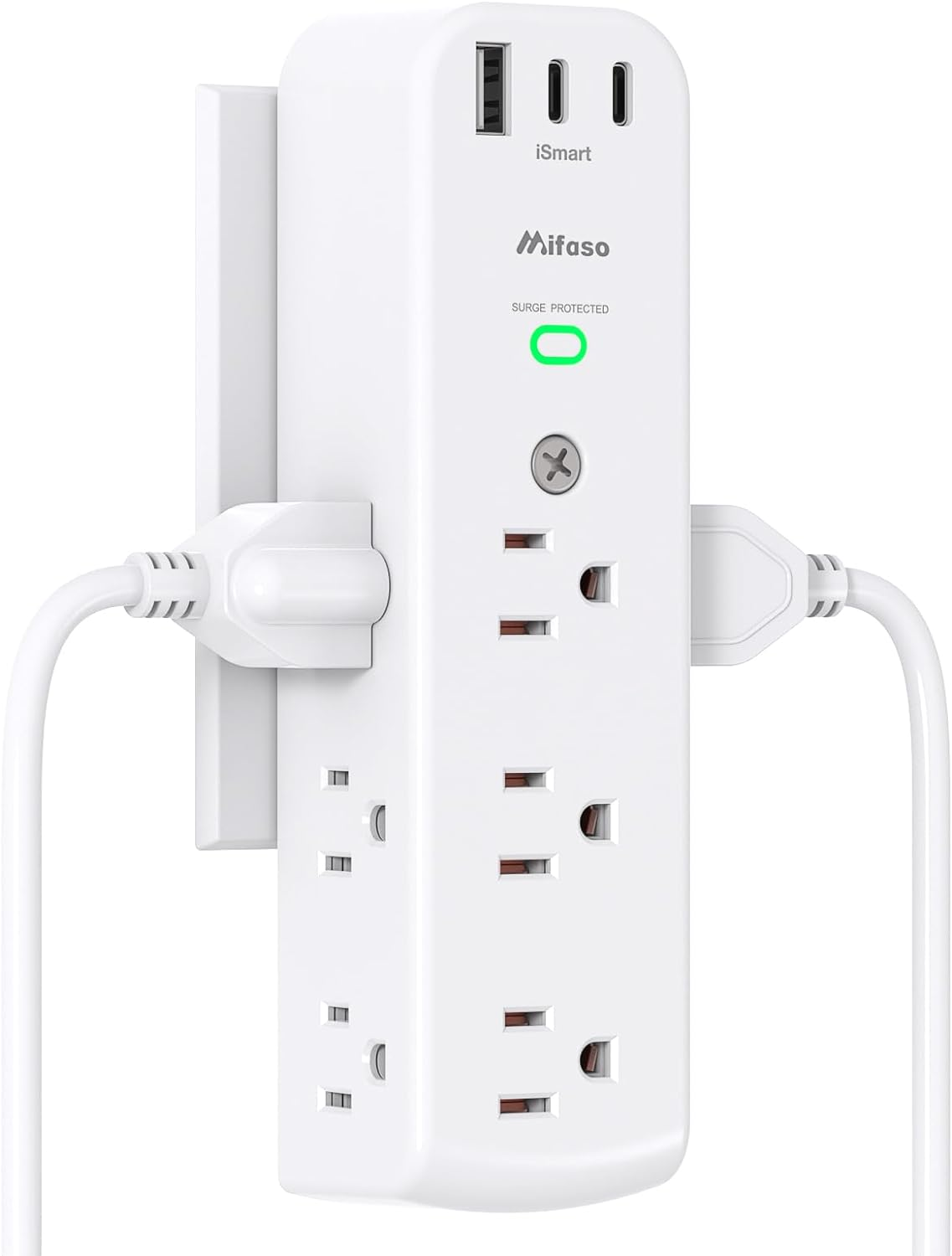 Surge Protector Outlet Extender 9 AC Multi Plug Outlet 3 USB Ports 2 USB C 1080-image