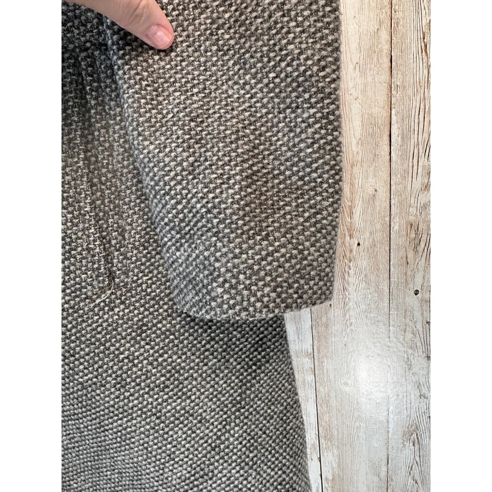 Abrigo Tommy Hilfiger Tweed Mujer M Gris Doble Pecho Chaquetón Otoño Mezcla Lana Foto 4 de 4