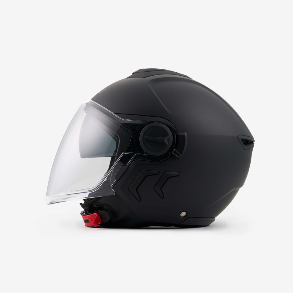 Casco Jet Moto Aperto Visiera Scooter Antigraffio Urbano ECE 22-06 Grigio Opaco XL - Foto 8