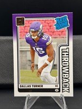 2024 Panini Donruss - Dallas Turner, #1 (RC) - Throwback, Canvas - Vikings