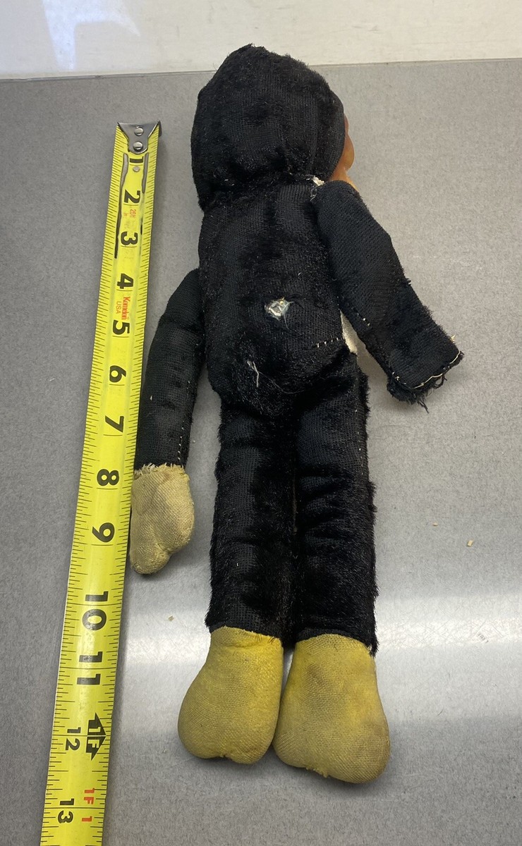 Vintage 1966 Rubber Faced Stuffed Monkey A.D Sutton Well Loved
