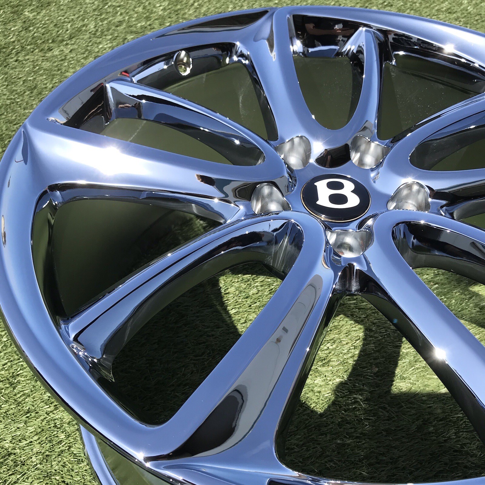 22" BENTLEY 2023 CONTINENTAL RIMS OEM GENUINE SET NEW CHROME PERFERCT SET 4 FACT