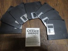 7 Vintage Office Depot 3.5" Floppy Disks