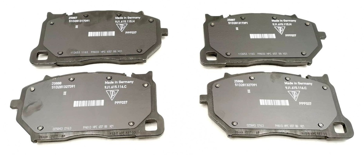 Brake Pads PORSCHE TAYCAN PCCB 9J1698151F New Original 420X40MM | eBay