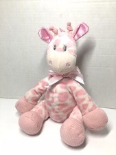 First  Main 9" Jingles the Pink Giraffe Rattle Plush Toy Stuffed Animal