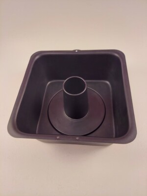 Square Black Angel Food Cake Pan Piece 9
