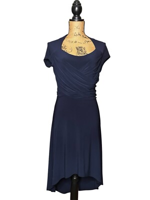 JOSEPH RIBKOFF DK NAVY BLUE STRETCH KNIT HIGH LOW DRESS SIZE 6 WRAPPED BODICE | eBay JOSEPH RIBKOFF DK NAVY BLUE STRETCH KNIT HIGH LOW DRESS SIZE 6 WRAPPED BODICE | eBay