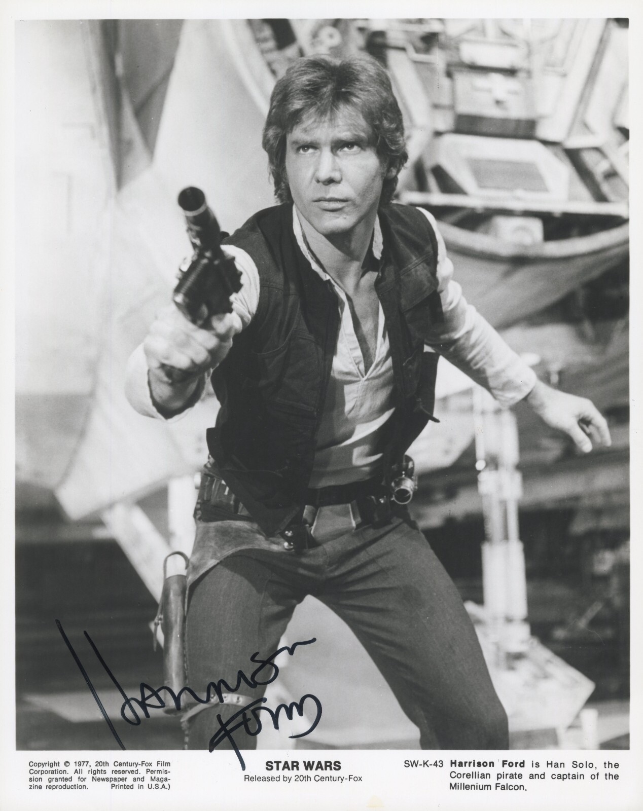 Harrison Ford ~ Signed Autographed Star Wars Han Solo Photograph ~ PSA DNA