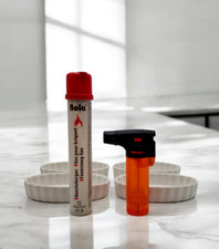 Creme Brulee Set Flambierer Flambiergerät Küchenbrenner mit Schälchen NOLA