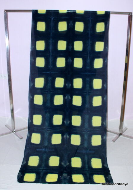 2.5 Yard TieDye Check Squire Shibori Print Cotton Voile Dressmaking Craft Fabric