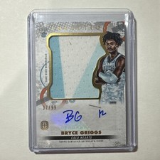 2023 TOPPS INCEPTION OVERTIME CARD OF BRYCE GRIGGS JUMBO AUTO RELIC  37/99
