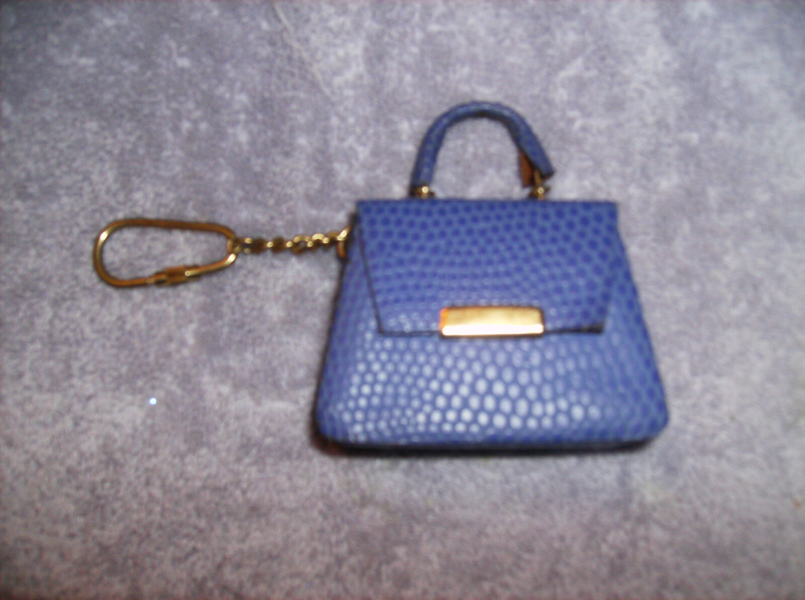 BLACK LEATHER BARRE COIN PURSE KEY RING 4" x 3" ZIP CLOSURE KEY CHAIN NEW IN PKG