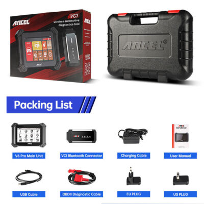  Ancel V6 Pro BT Bidirectional Alle System SCANNER OBD2 Diagnosegerät TPMS EPB