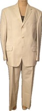 Mens Xshort Calvin Klein Preowned suit in Beige-three button excellent condition
